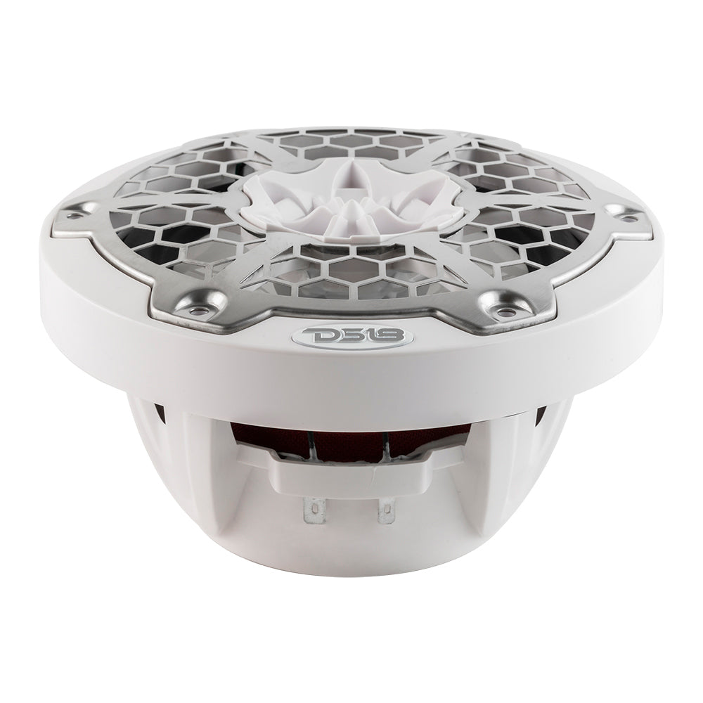 DS18 New Edition Hydro 6.5-inch 2-Way Marine Speakers with RGB LED Lighting, 300W - White (Part NXL-6M/WH)