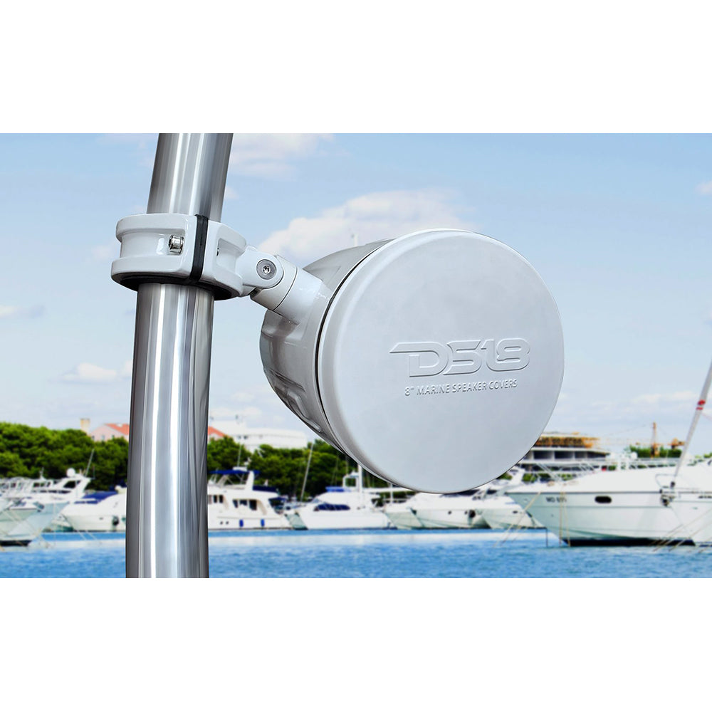 DS18 Silicone Marine Speaker Cover for 6.5-Inch Speakers - White