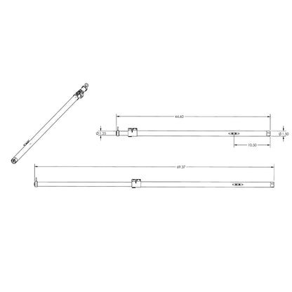 TACO Marine Tele-Sun Aluminum Shade Poles with Carry Bag - Model T10-7001VEL