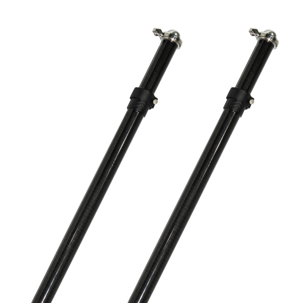 TACO Marine Tele-Sun Carbon Fiber Shade Poles with Carry Bag – Adjustable Marine Sun Protection