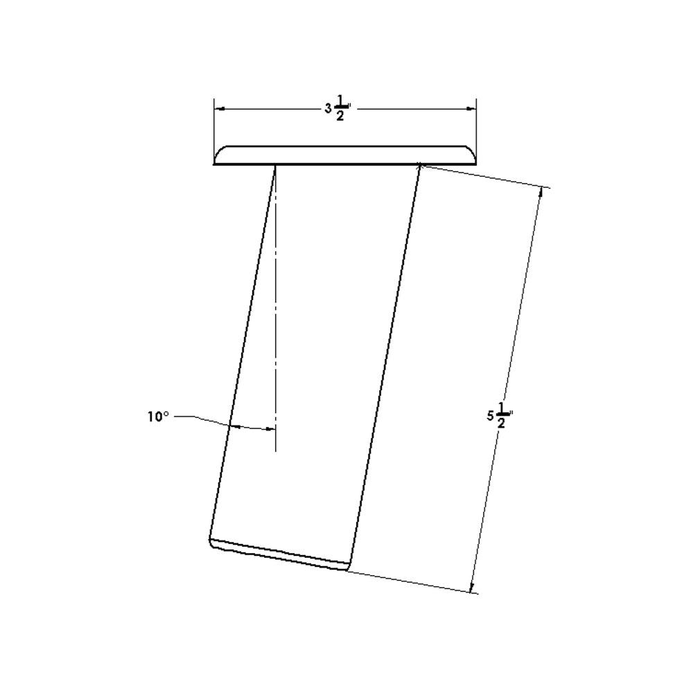 TACO Marine Flush Mount Rod Holder 10 with Deluxe Anodized Finish and 5-1/2 Inch Tube