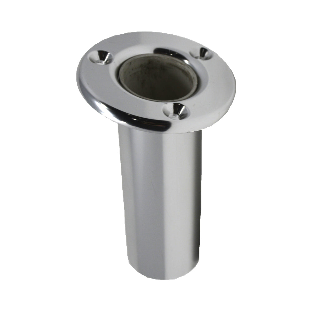TACO Marine Flush Mount Rod Holder 10 with Deluxe Anodized Finish and 5-1/2 Inch Tube