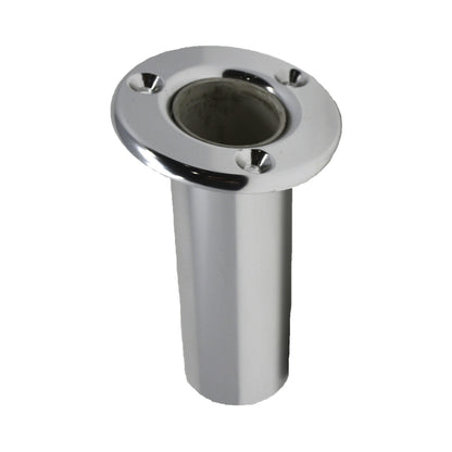 TACO Marine Flush Mount Rod Holder 10 with Deluxe Anodized Finish and 5-1/2 Inch Tube