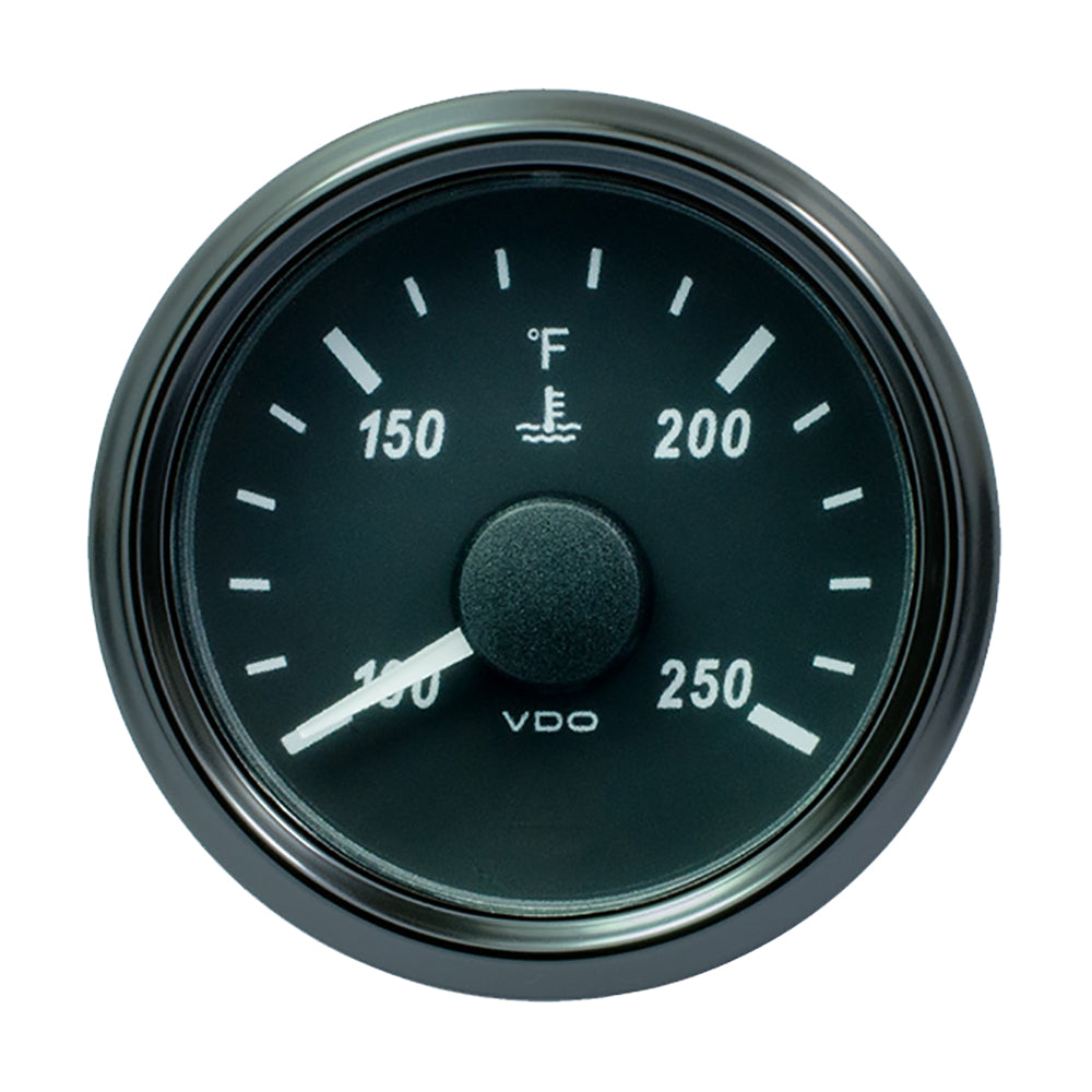 VDO SingleViu 52mm Water Temperature Gauge - 250°F, 450-30 Ohm, J1939 CAN & Analog Compatible