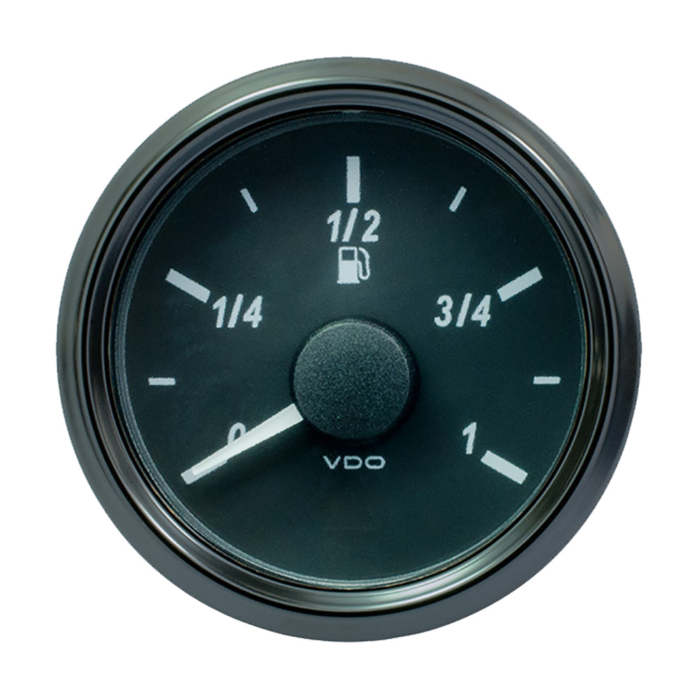 VDO SingleViu 52mm Fuel Level Gauge - Euro 3-180 Ohm with J1939 CAN and Analog Compatibility