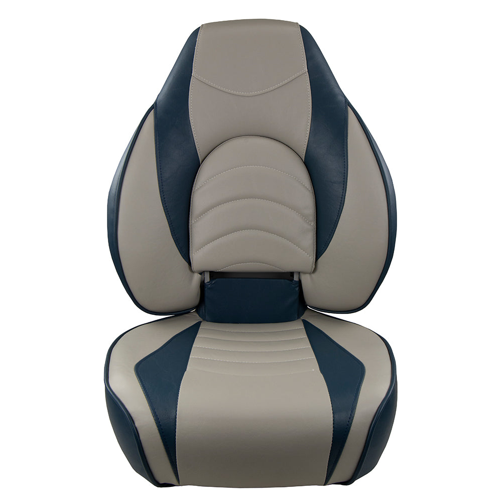 Springfield Marine Fish Pro High Back Folding Seat - Blue/Grey