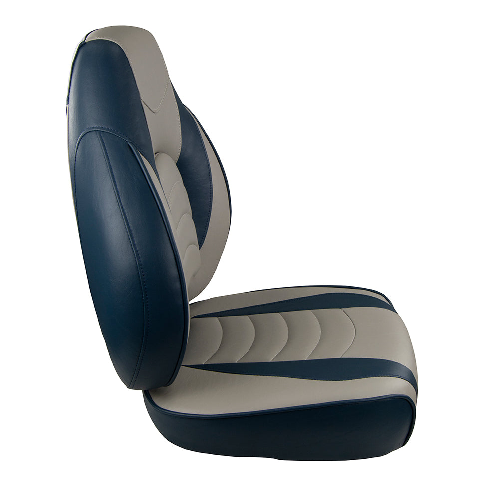 Springfield Marine Fish Pro High Back Folding Seat - Blue/Grey
