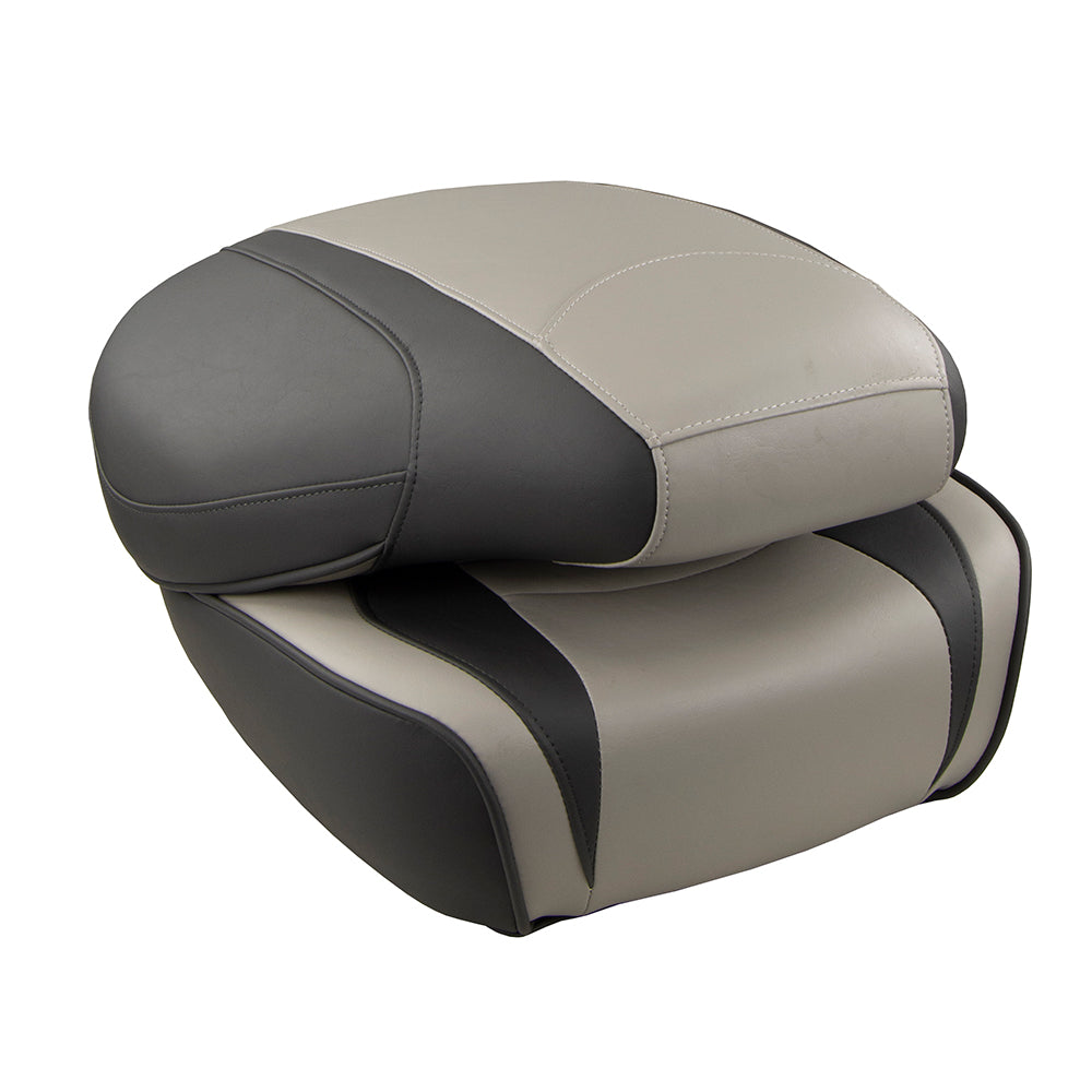 Springfield Fish Pro High Back Folding Seat Charcoal and Grey – Comfortable Marine Seating with Lumbar Support