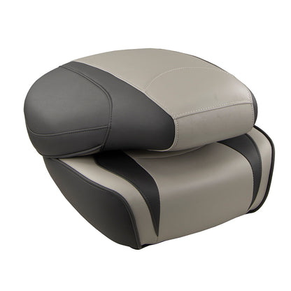 Springfield Fish Pro High Back Folding Seat Charcoal and Grey – Comfortable Marine Seating with Lumbar Support