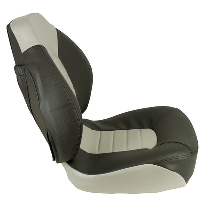 Springfield Fish Pro Mid Back Folding Seat - Charcoal/Grey with Contour Lumbar Support