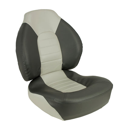 Springfield Fish Pro Mid Back Folding Seat - Charcoal/Grey with Contour Lumbar Support