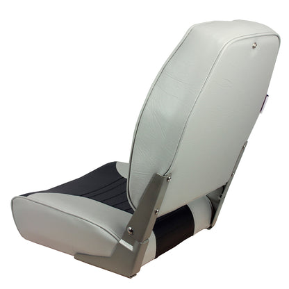Springfield Marine High Back Multi-Color Folding Seat - Grey/Charcoal