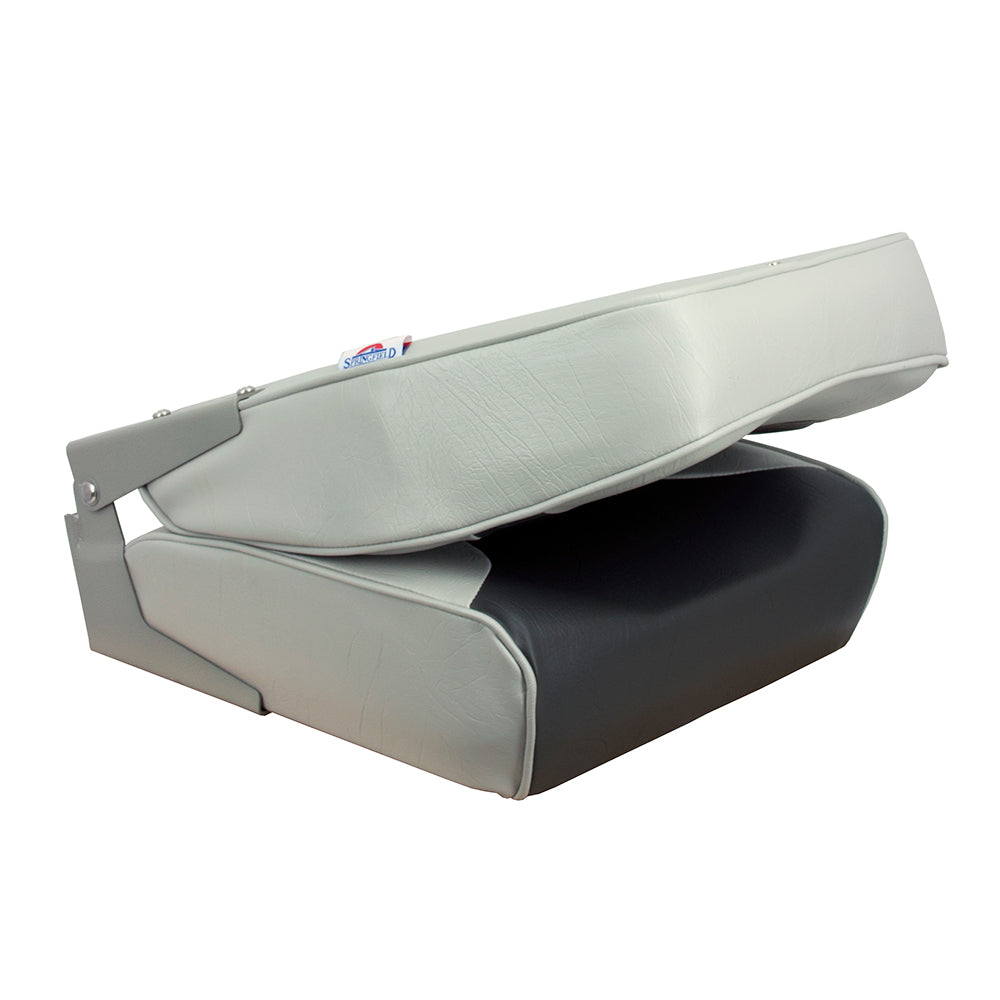 Springfield Marine High Back Multi-Color Folding Seat - Grey/Charcoal