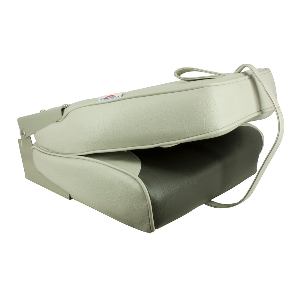 Springfield Marine High Back Multi-Color Folding Seat - Grey/Charcoal
