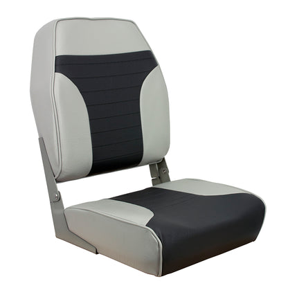 Springfield Marine High Back Multi-Color Folding Seat - Grey/Charcoal