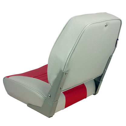 Springfield Marine Economy Multi-Color Folding Seat - Grey and Red
