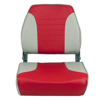 Springfield Marine Economy Multi-Color Folding Seat - Grey and Red