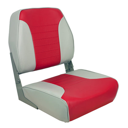 Springfield Marine Economy Multi-Color Folding Seat - Grey and Red