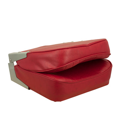 Springfield Marine Economy Folding Seat - Red with Cushioned Support and Durable Frame