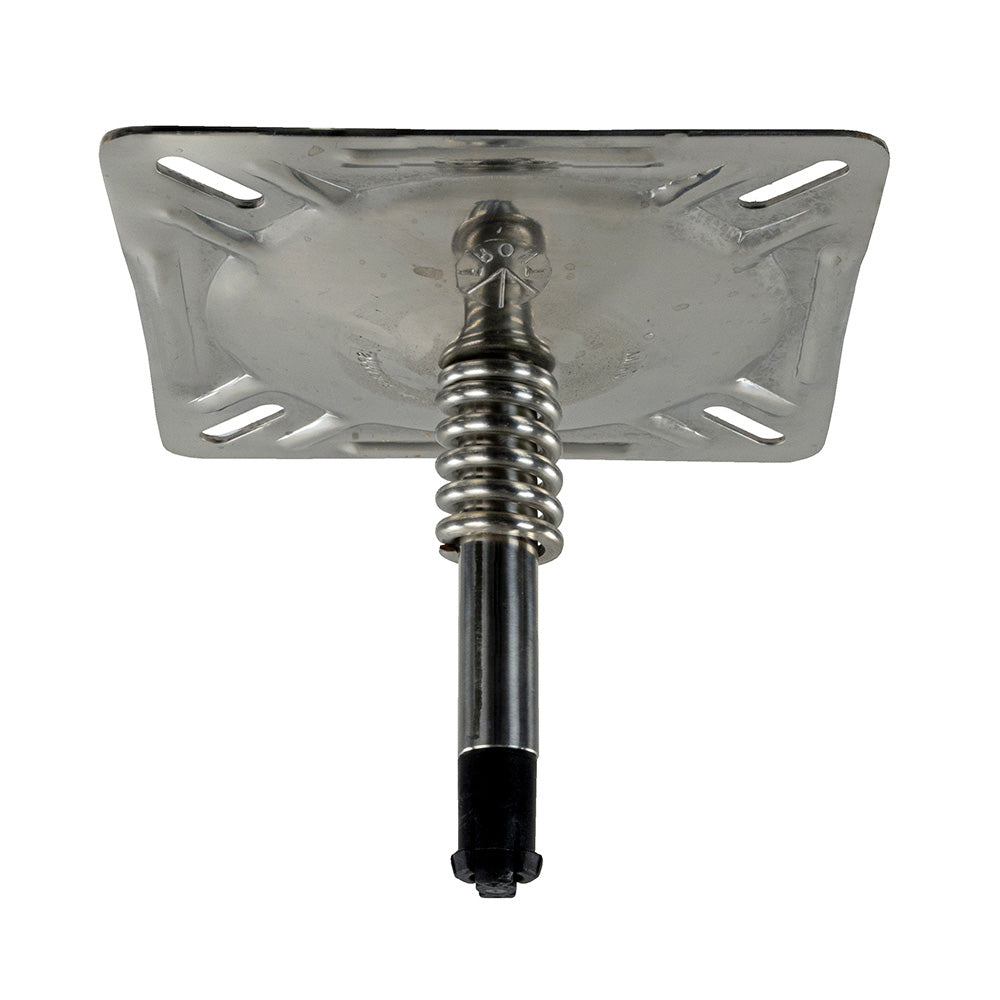 Springfield Marine KingPin 7 Inch x 7 Inch Seat Mount with Spring - Polished Finish