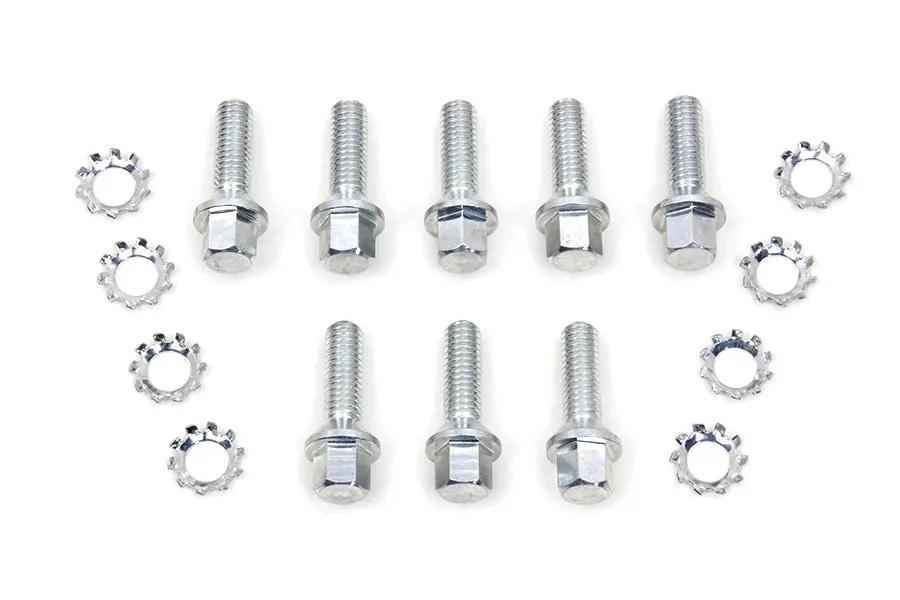 V-Twin Nickel Tappet Block Hex Screw - 1/4 inch-24 Lifters, Tapered Head for Harley Davidson FL by V-Twin