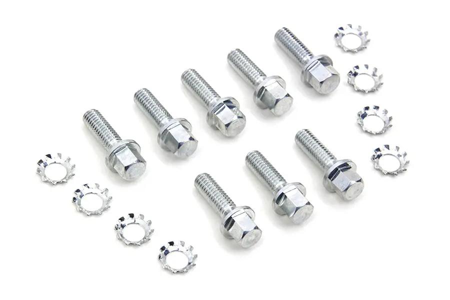 V-Twin Nickel Tappet Block Hex Screw - 1/4 inch-24 Lifters, Tapered Head for Harley Davidson FL by V-Twin