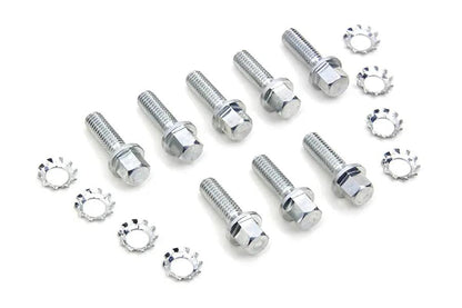 V-Twin Nickel Tappet Block Hex Screw - 1/4 inch-24 Lifters, Tapered Head for Harley Davidson FL by V-Twin