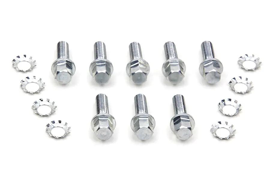 V-Twin Nickel Tappet Block Hex Screw - 1/4 inch-24 Lifters, Tapered Head for Harley Davidson FL by V-Twin