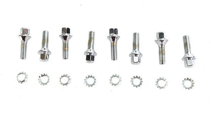 Colony Chrome Tappet Block Hex Screw Kit for Harley Davidson 1936-1945 EL/FL Models by Colony