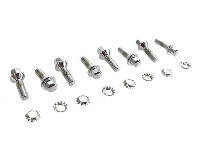 Colony Chrome Tappet Block Hex Screw Kit for Harley Davidson 1936-1945 EL/FL Models by Colony