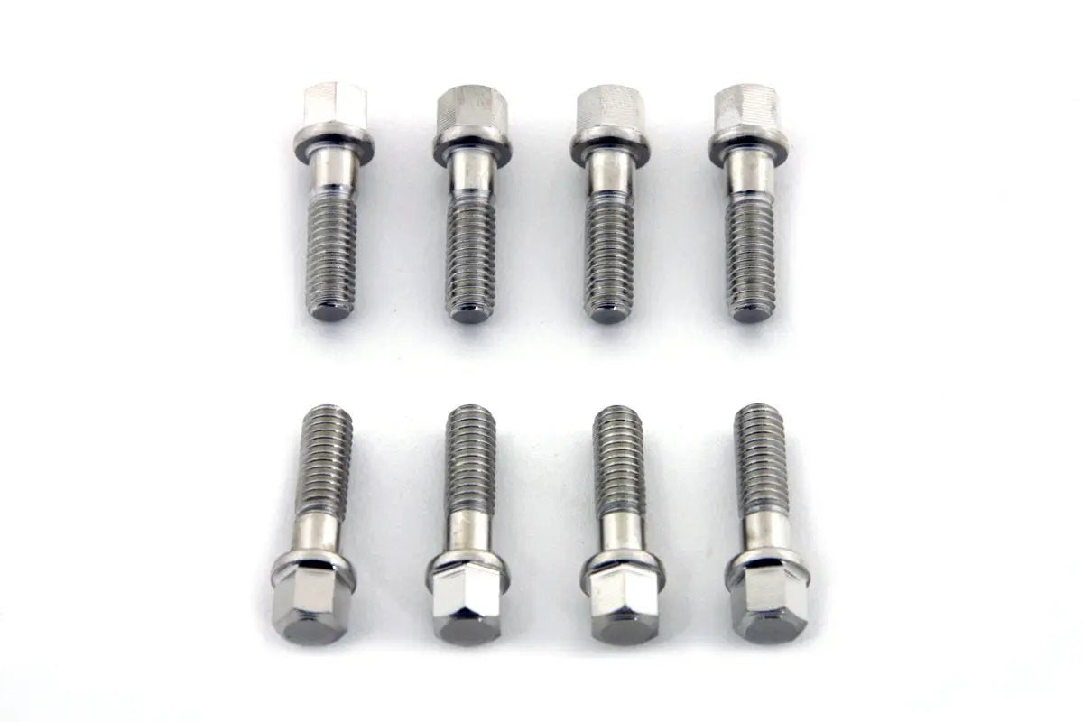 V-Twin Nickel Plated Tappet Block Screw Set (Part Number 8605-16T) by V-Twin