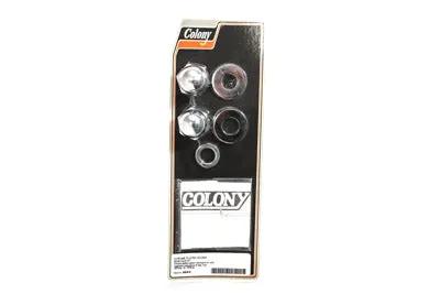 Colony Chrome Axle Nut Kit Acorn Style for Harley Davidson XL & Big Twin Models by Colony