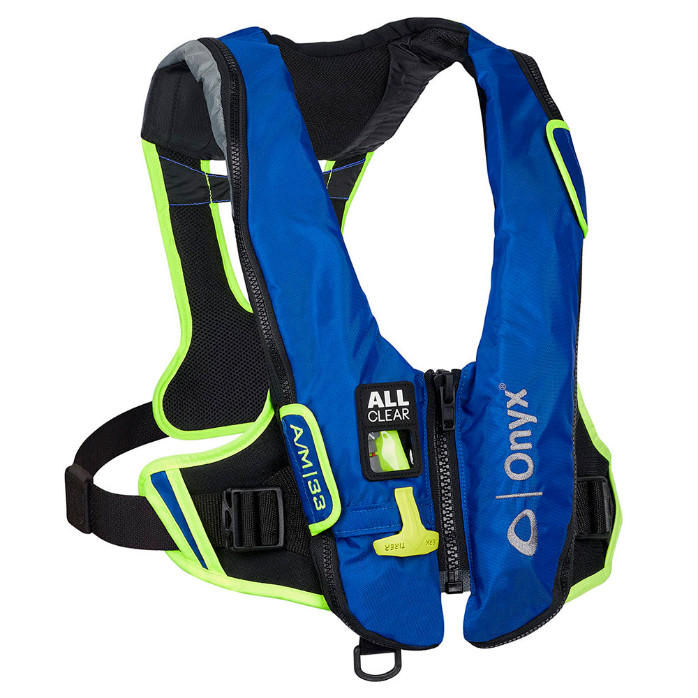 Onyx Outdoor Impulse A/M-33 All Clear Auto/Manual Inflatable Life Jacket - Blue