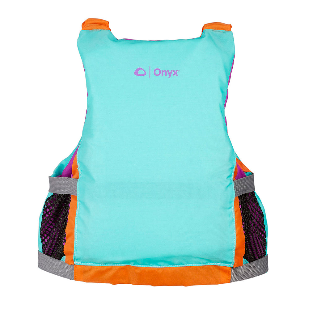 Onyx Youth Universal Paddle Vest - Aqua for Kids 55-88 lbs.