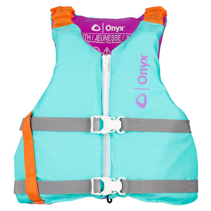 Onyx Youth Universal Paddle Vest - Aqua for Kids 55-88 lbs.