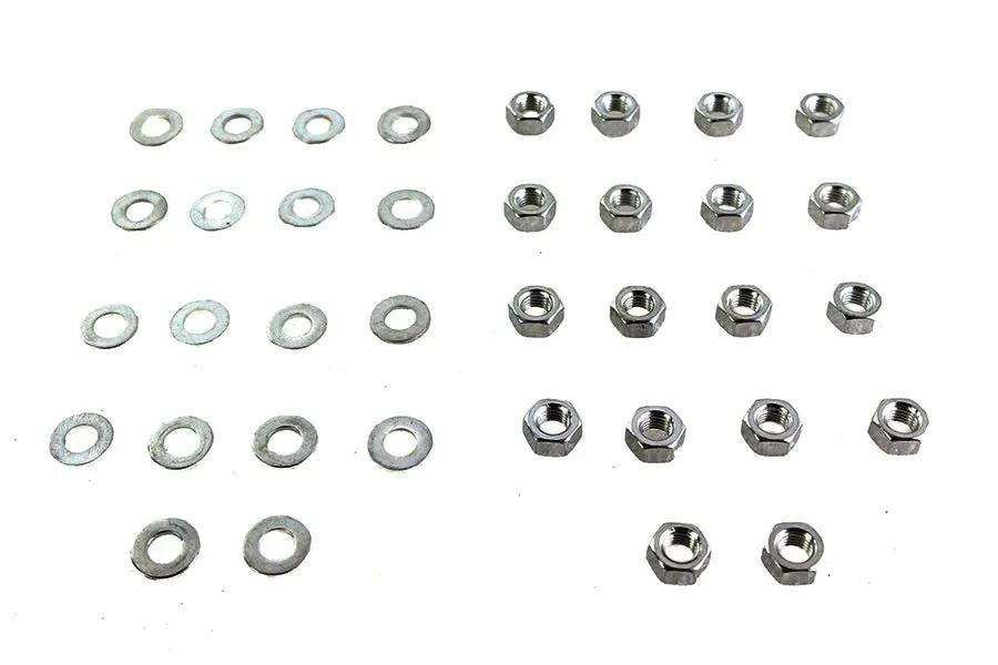 Colony Cadmium Rocker Box Hex Nuts for Harley Davidson FL Models (1966-1975) by Colony
