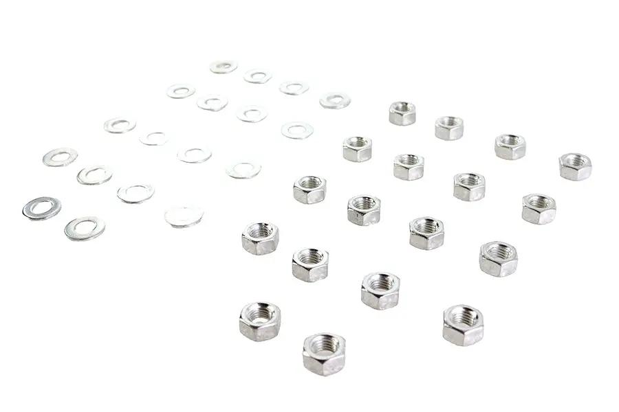 Colony Cadmium Rocker Box Hex Nuts for Harley Davidson FL Models (1966-1975) by Colony