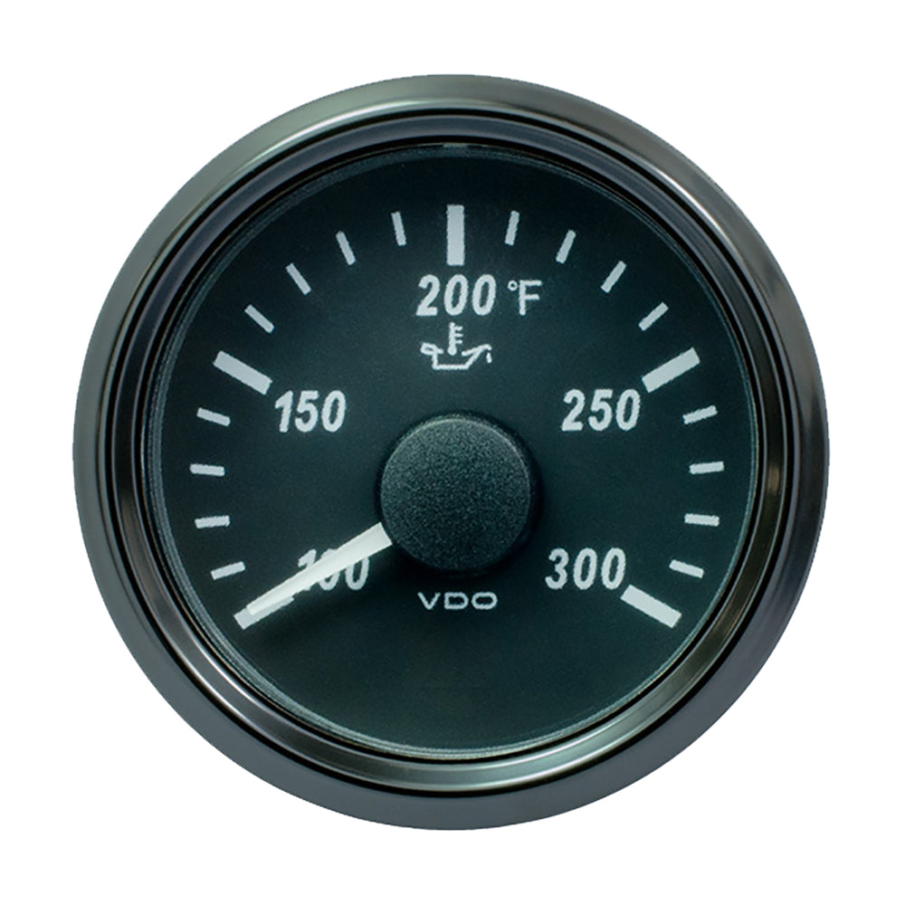 VDO SingleViu 52mm Oil Temperature Gauge - 300°F - 322-18 Ohm for Automotive and Truck Applications