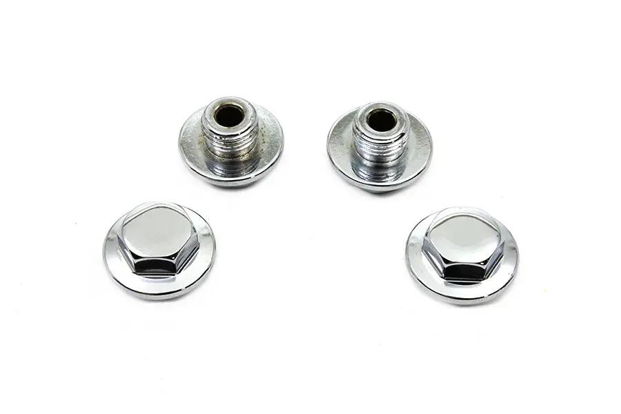 Colony Chrome Rocker Shaft End Caps for Harley Davidson FL 1971-1980 by Colony