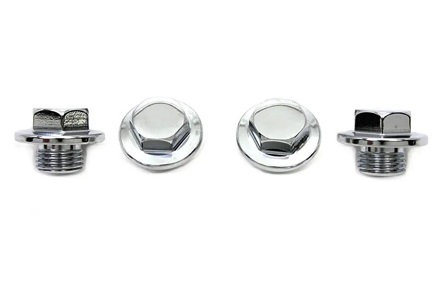 Colony Chrome Rocker Shaft End Caps for Harley Davidson FL 1971-1980 by Colony