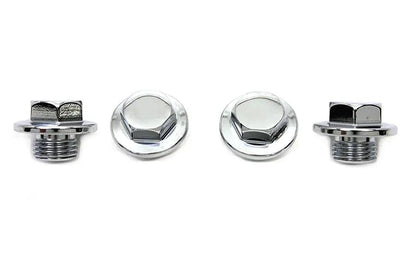 Colony Chrome Rocker Shaft End Caps for Harley Davidson FL 1971-1980 by Colony