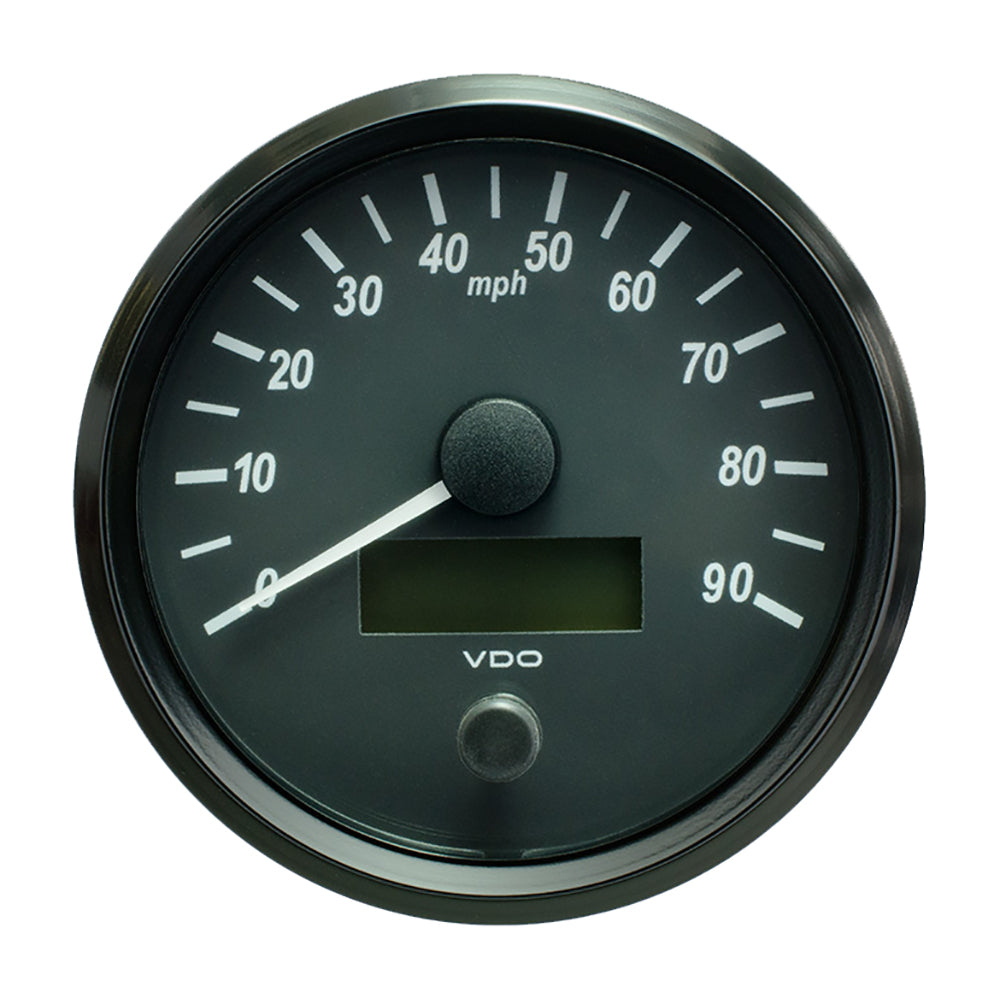 VDO SingleViu 100mm (4 Inch) Speedometer - 90 MPH with J1939 CAN Compatibility