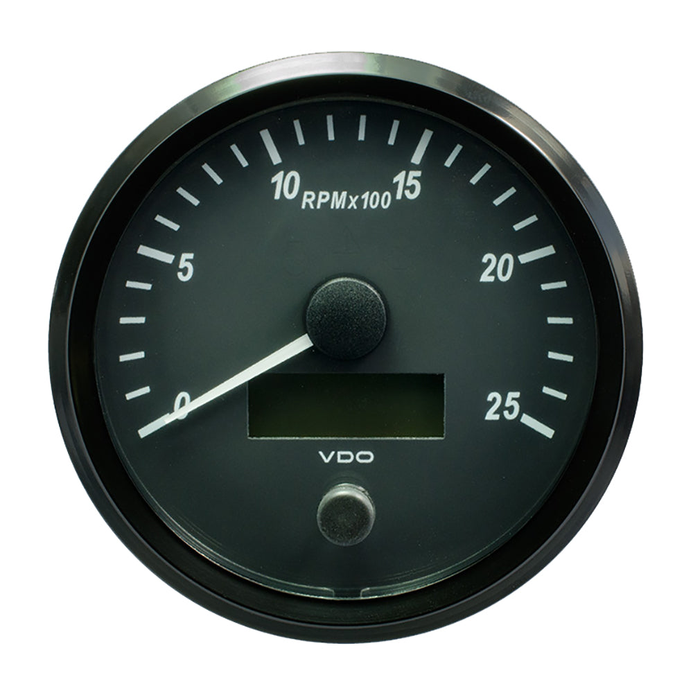 VDO SingleViu 4-Inch Tachometer - 2500 RPM with J1939 CAN Compatibility