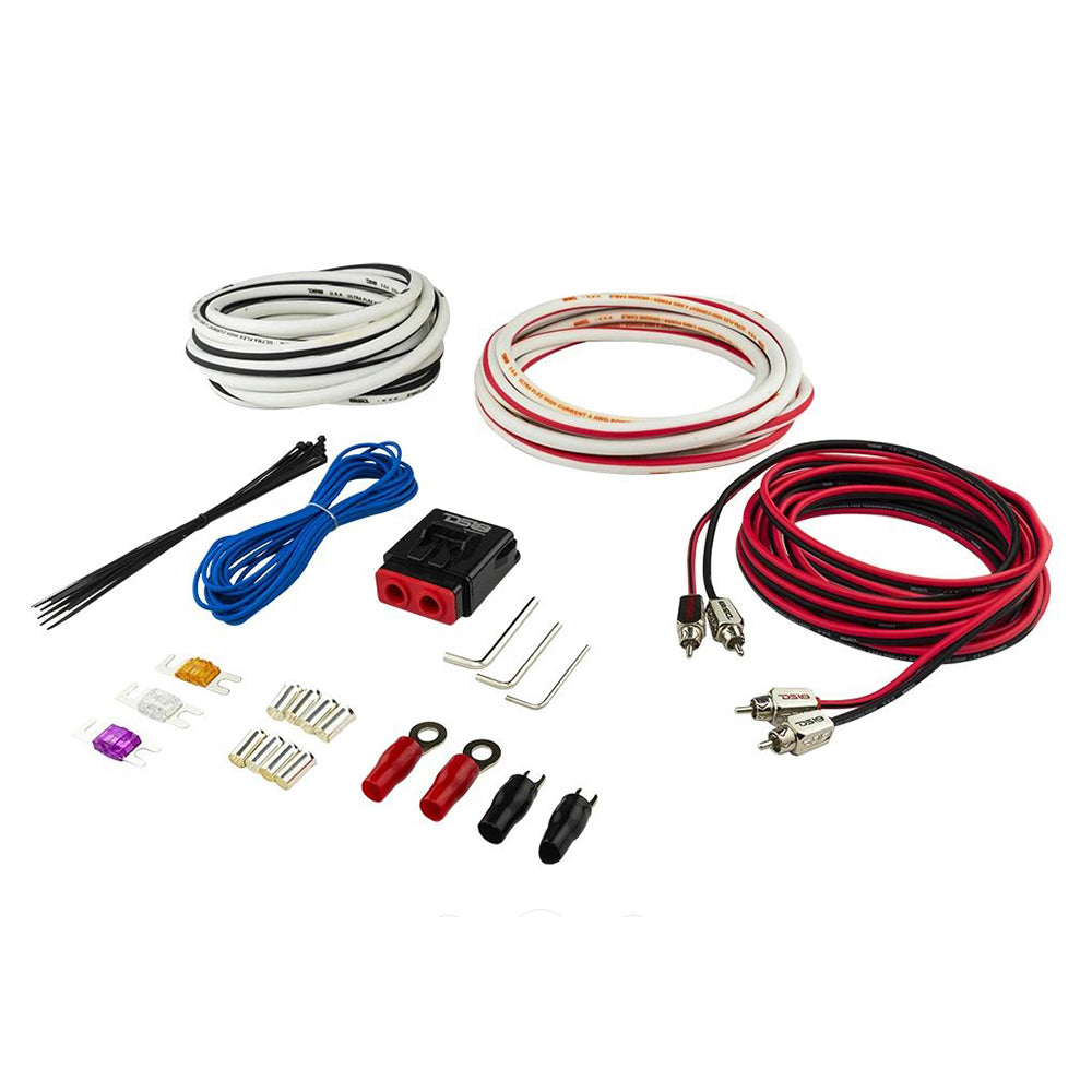 DS18 Hydro Power Amplifier Install Kit - 4 Gauge Wiring Kit for Up to 1800 Watts