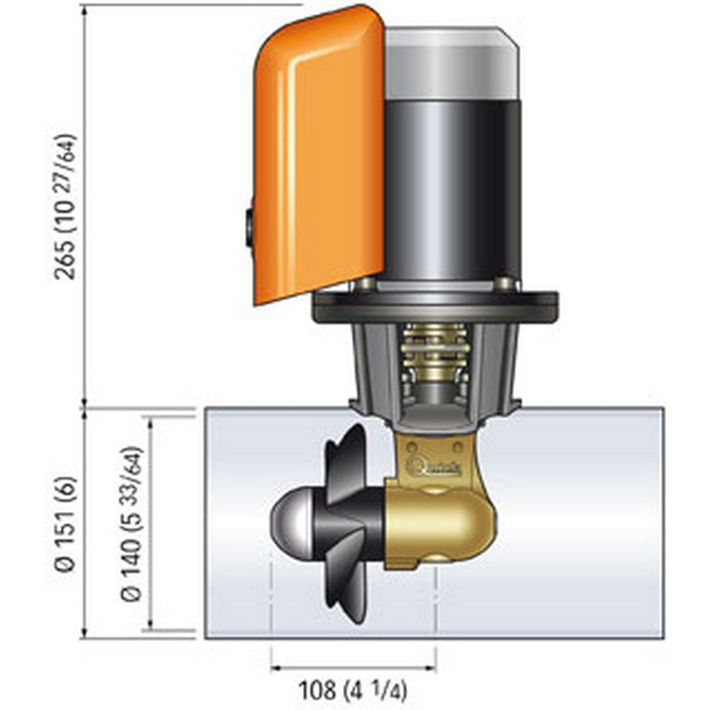 Quick Bow Thruster BTQ 140-40 40KGF - 12V - D140 - 2.2kW for Enhanced Marine Maneuverability