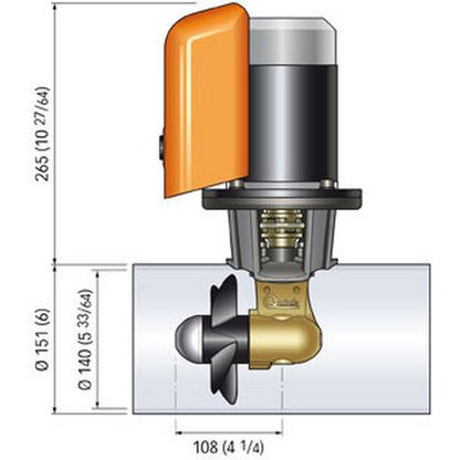 Quick Bow Thruster BTQ 140-40 40KGF - 12V - D140 - 2.2kW for Enhanced Marine Maneuverability