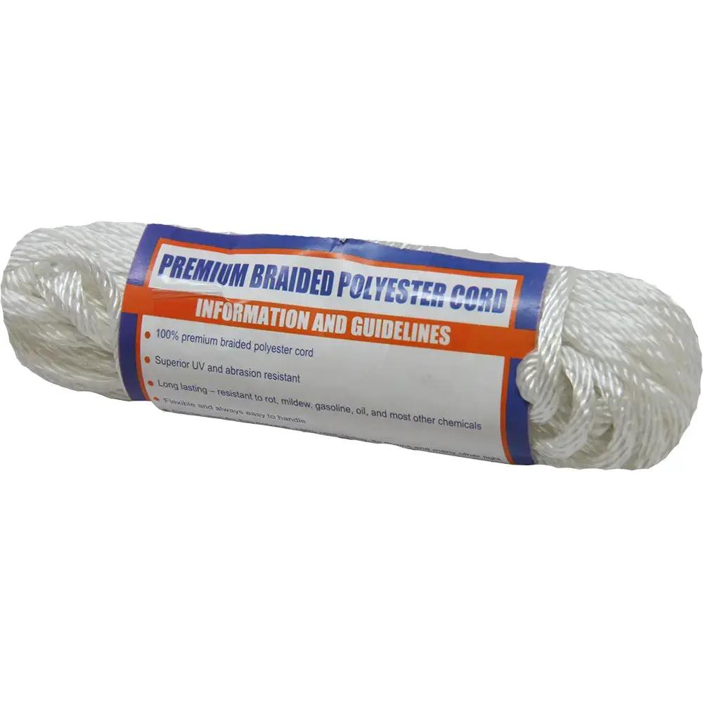 Sea-Dog Solid Braid Polyester Cord Hank - 5/32 inch x 50 feet, White by Sea-Dog