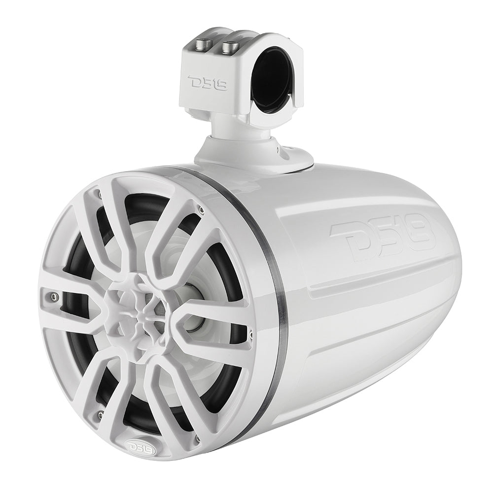 DS18 X Series Hydro 6.5-Inch Wakeboard Pod Tower Speaker with RGB LED Light – 300W, White