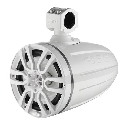 DS18 X Series Hydro 6.5-Inch Wakeboard Pod Tower Speaker with RGB LED Light – 300W, White