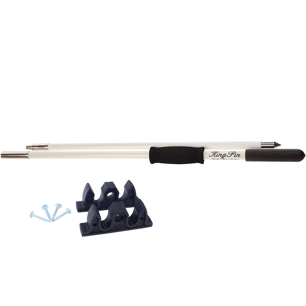 Panther Products 10' King Pin Anchor Pole - 2-Piece White KPP100W
